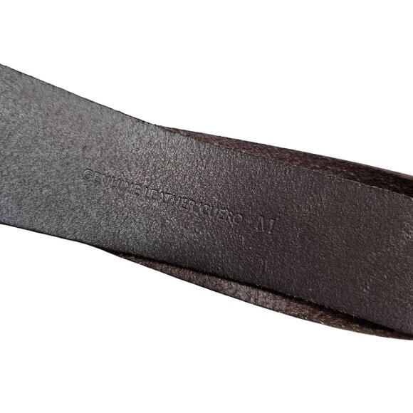 Brown Genuine Leather Adjustable‎ Belt With Knot Design For Women Size M 34 Boho - Picture 6 of 10